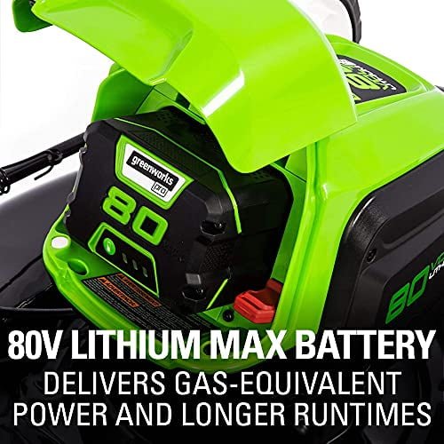 Greenworks Pro 80V 21-Inch Brushless Self-Propelled Lawn Mower, 4Ah Battery Included MO80L410