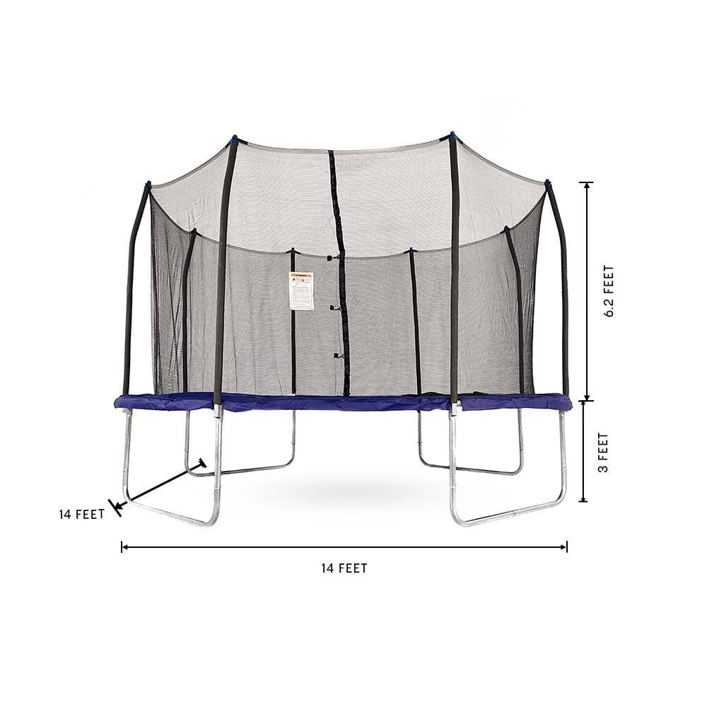 Skywalker Trampolines 14′ Square Trampoline with Enclosure