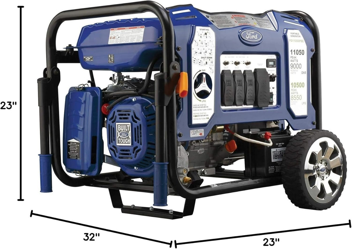 Ford 11,050 Watt Dual Fuel Portable Generator FG11050PBE
