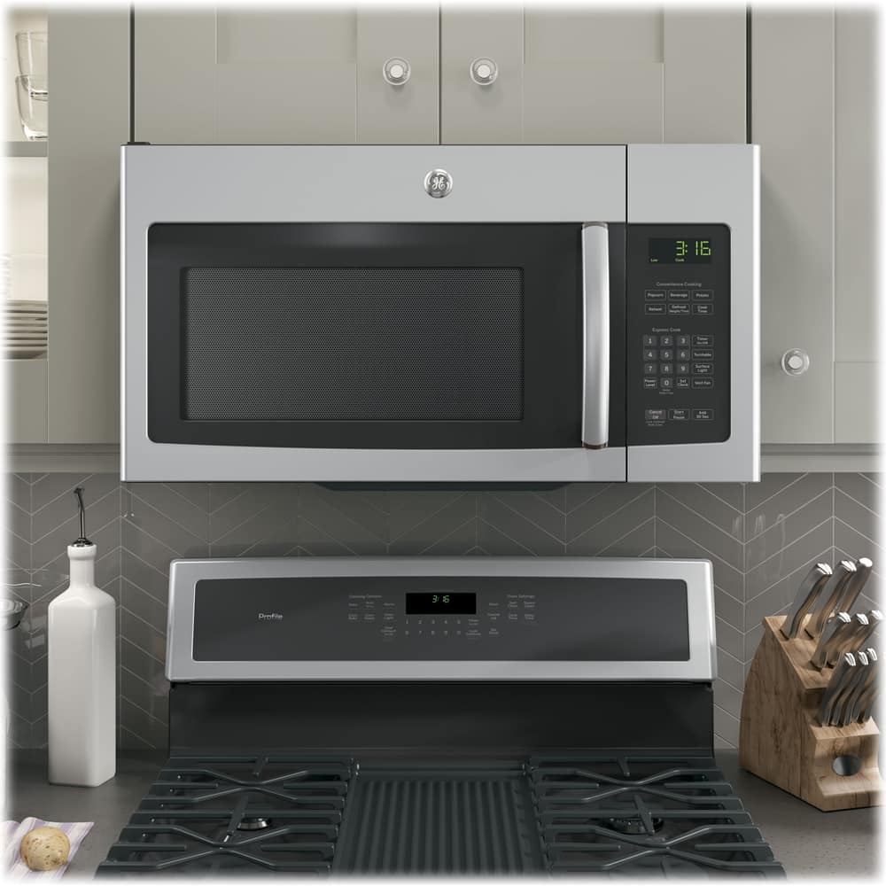 GE – 1.6 Cu. Ft. Over-the-Range Microwave with Electronic Touch Controls – Stainless Steel