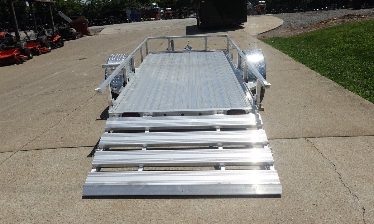 5′ x 10′ Aluminum Utility Trailer with Gate and Mag Wheels – 3500 lb Axle - Prioka