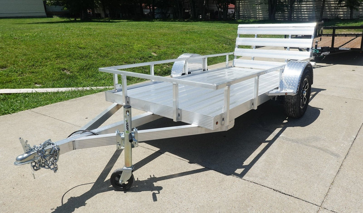 5′ x 10′ Aluminum Utility Trailer with Gate and Mag Wheels – 3500 lb Axle - Prioka