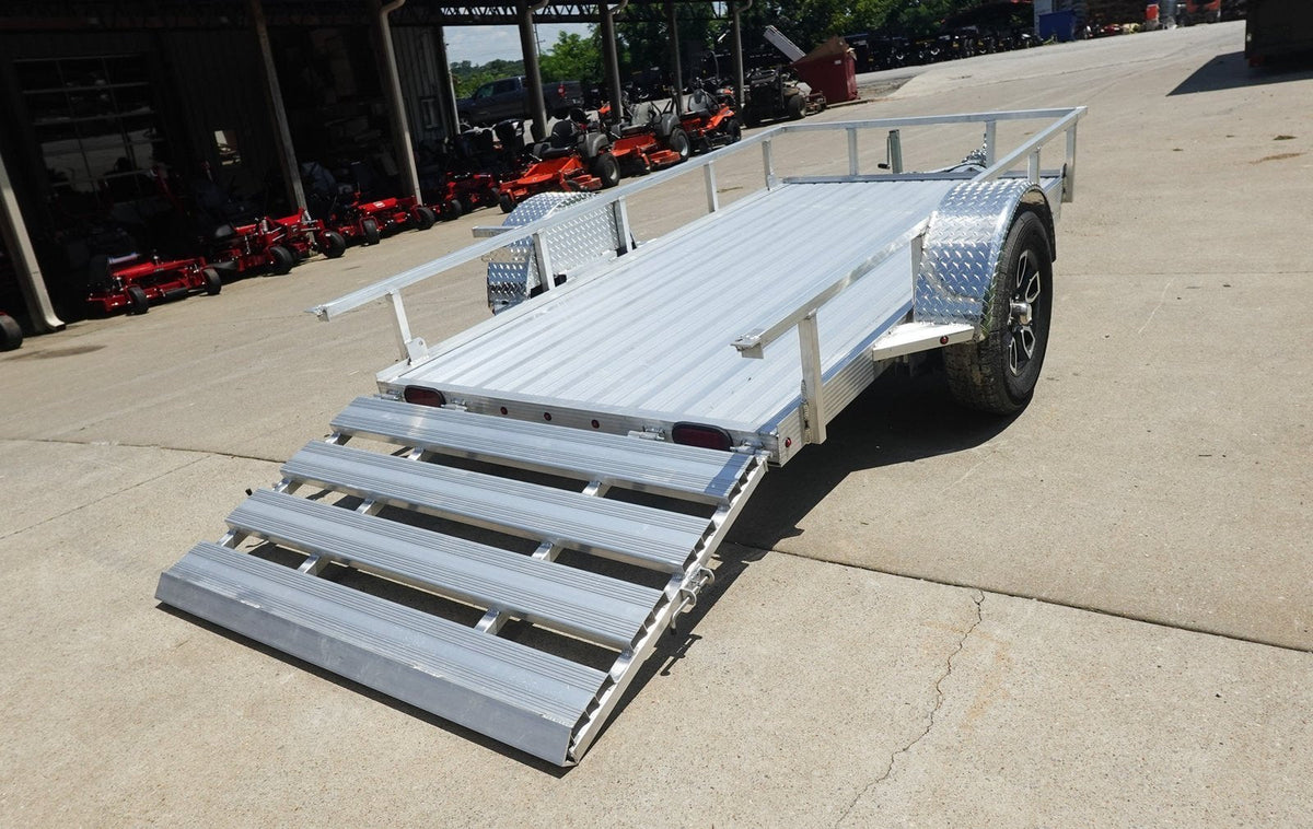 5′ x 10′ Aluminum Utility Trailer with Gate and Mag Wheels – 3500 lb Axle - Prioka