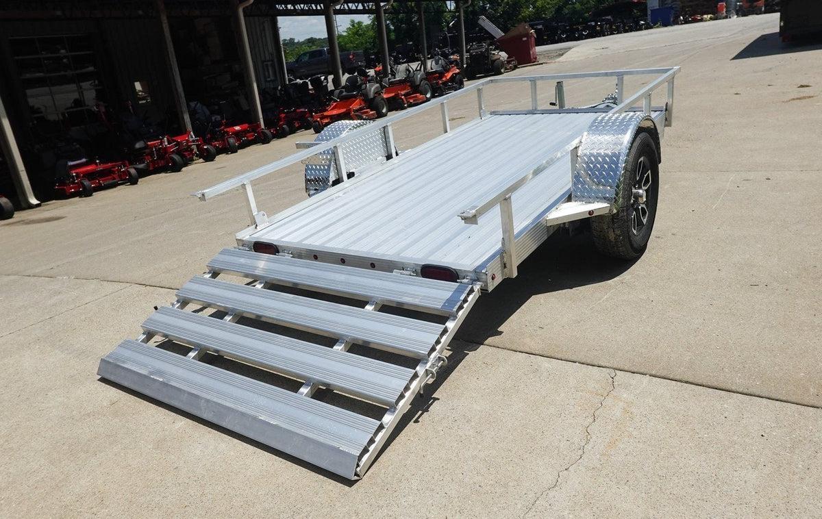 5′ x 10′ Aluminum Utility Trailer with Gate and Mag Wheels – 3500 lb Axle - Prioka
