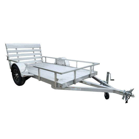5′ x 10′ Aluminum Utility Trailer with Gate and Mag Wheels – 3500 lb Axle - Prioka