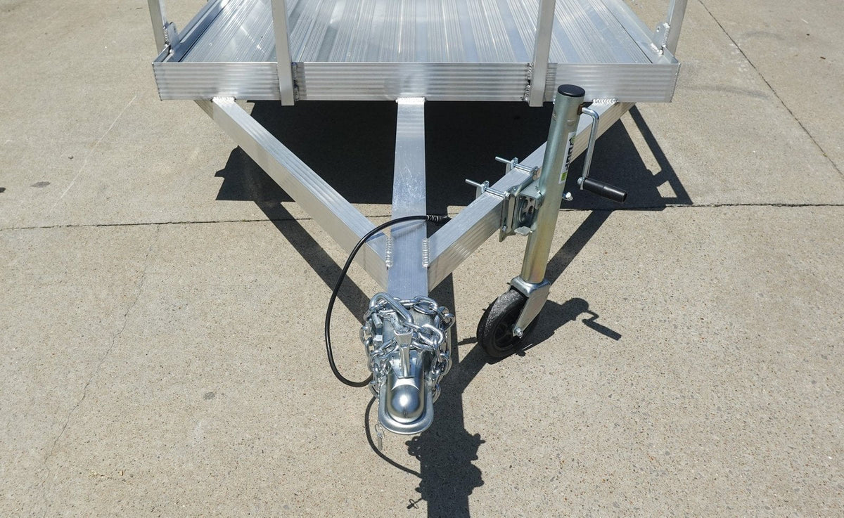 5′ x 10′ Aluminum Utility Trailer with Gate and Mag Wheels – 3500 lb Axle - Prioka