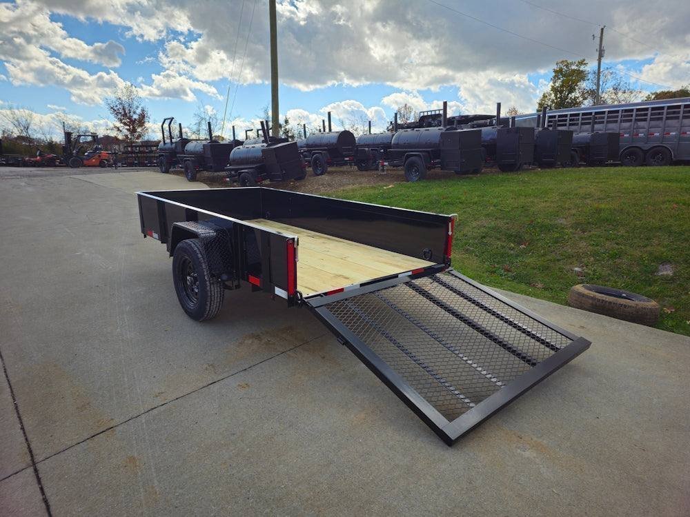 5′ X 10′ Utility Trailer Straight Deck 18″ Sides Tall Gate - Prioka