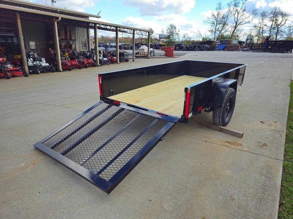 5′ X 10′ Utility Trailer Straight Deck 18″ Sides Tall Gate - Prioka