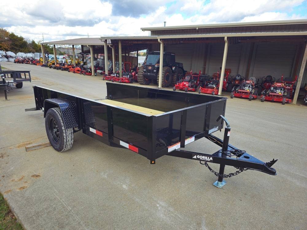 5′ X 10′ Utility Trailer Straight Deck 18″ Sides Tall Gate - Prioka