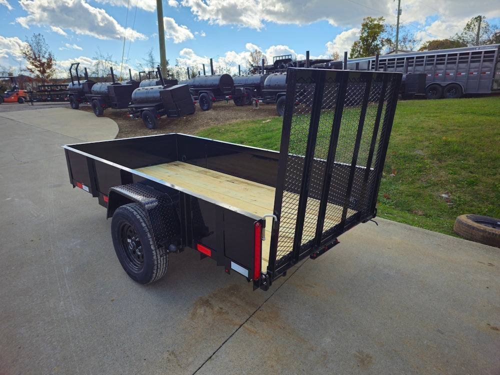 5′ X 10′ Utility Trailer Straight Deck 18″ Sides Tall Gate - Prioka