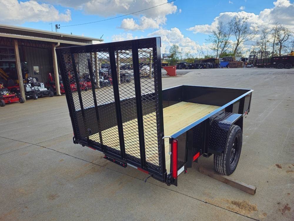5′ X 10′ Utility Trailer Straight Deck 18″ Sides Tall Gate - Prioka