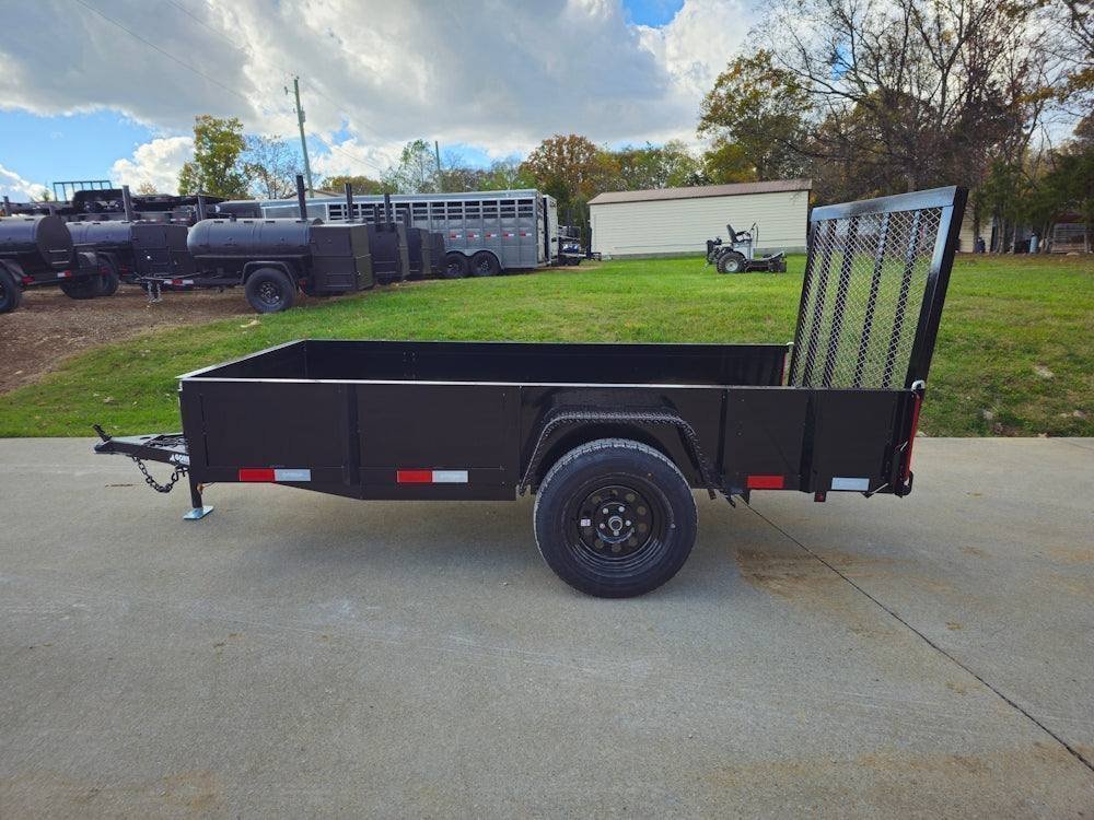 5′ X 10′ Utility Trailer Straight Deck 18″ Sides Tall Gate - Prioka