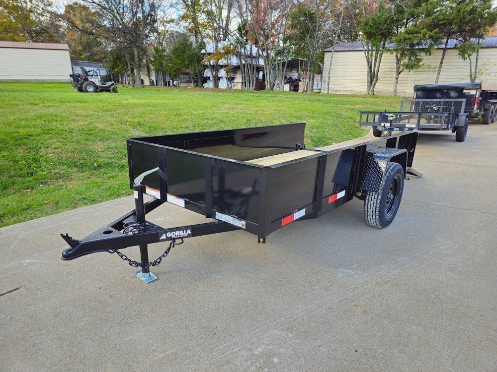 5′ X 10′ Utility Trailer Straight Deck 18″ Sides Tall Gate - Prioka