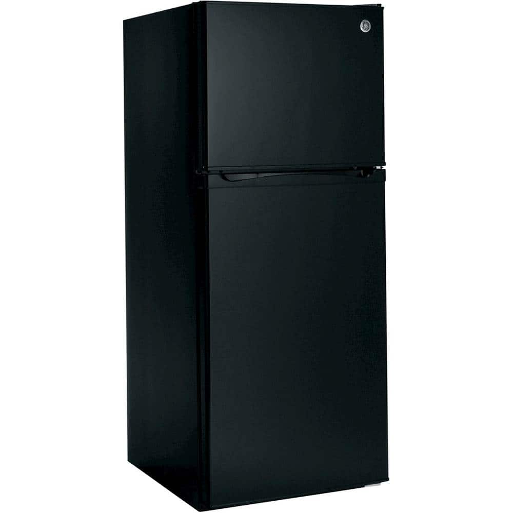GE – 24 in. Wide 11.6 Cu. Ft. Top-Freezer Refrigerator with ENERGY STAR Certification – Black