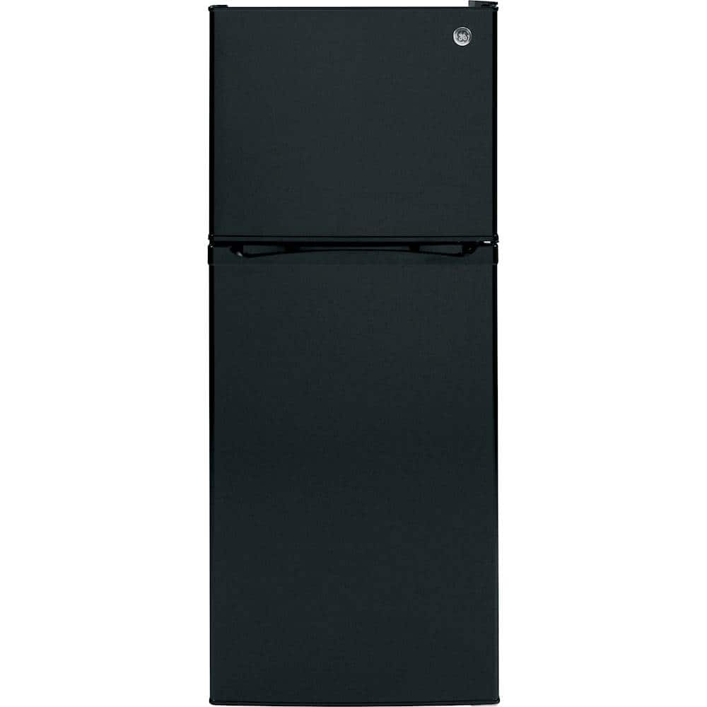 GE – 24 in. Wide 11.6 Cu. Ft. Top-Freezer Refrigerator with ENERGY STAR Certification – Black
