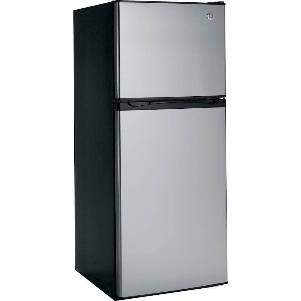 GE – 24 in. Wide 11.6 Cu. Ft. Top-Freezer Refrigerator with ENERGY STAR Certification – Stainless Steel