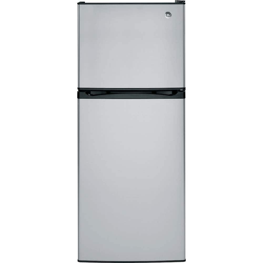 GE – 24 in. Wide 11.6 Cu. Ft. Top-Freezer Refrigerator with ENERGY STAR Certification – Stainless Steel