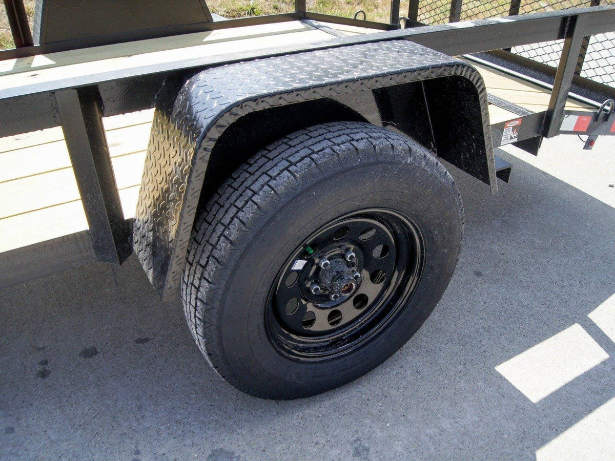 5×12 Powder Coated Dovetail Utility Trailer 3500lb Axle - Prioka