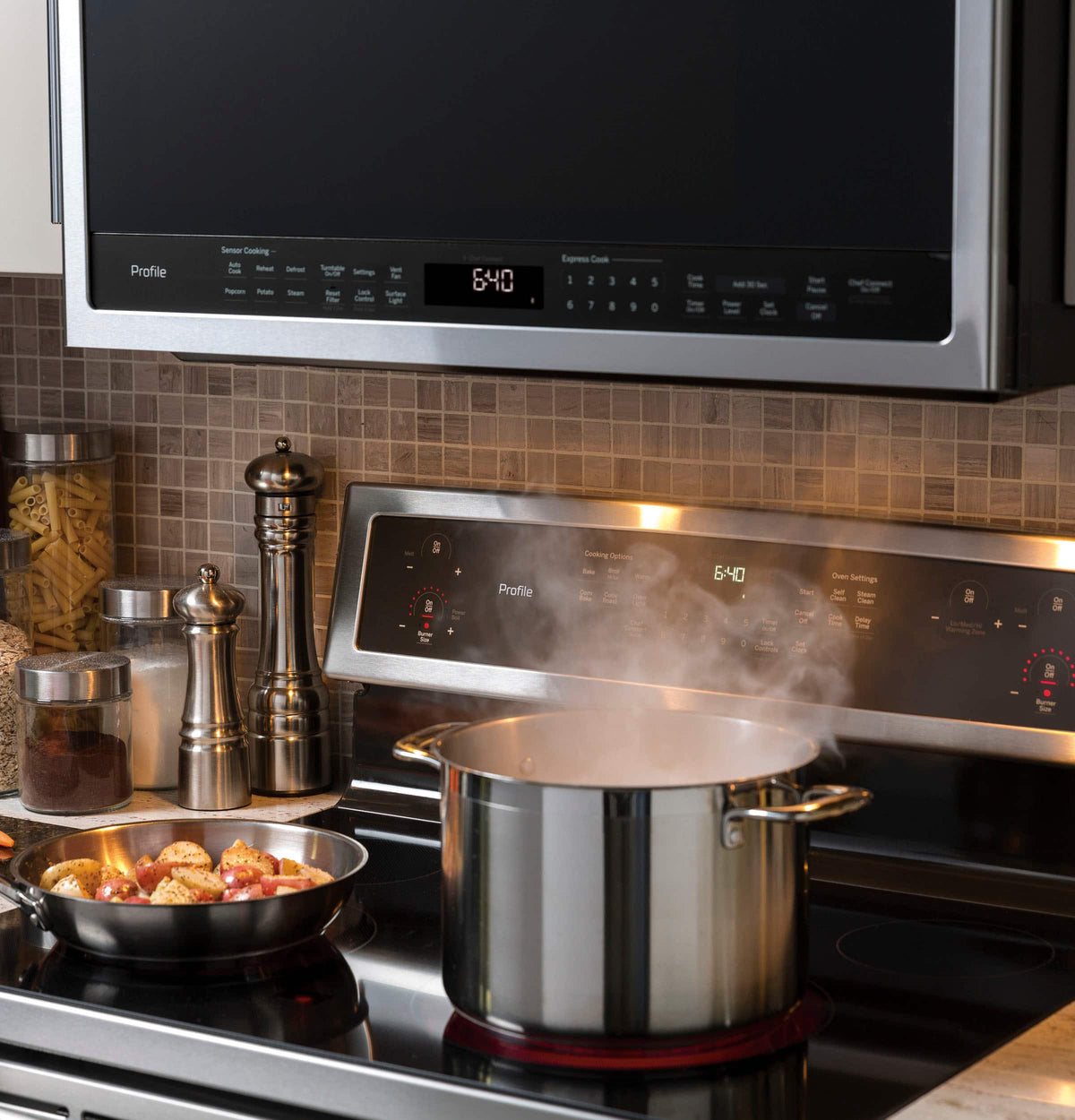 GE – 1.7 Cu. Ft. Over-the-Range Microwave with Sensor Cooking and Defrost – Stainless Steel