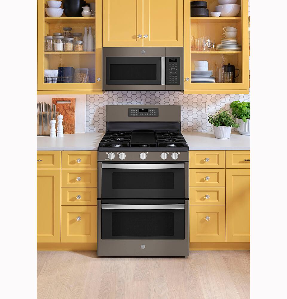 GE – 1.7 Cu. Ft. Over-the-Range Microwave with Sensor Cooking and Defrost – Slate