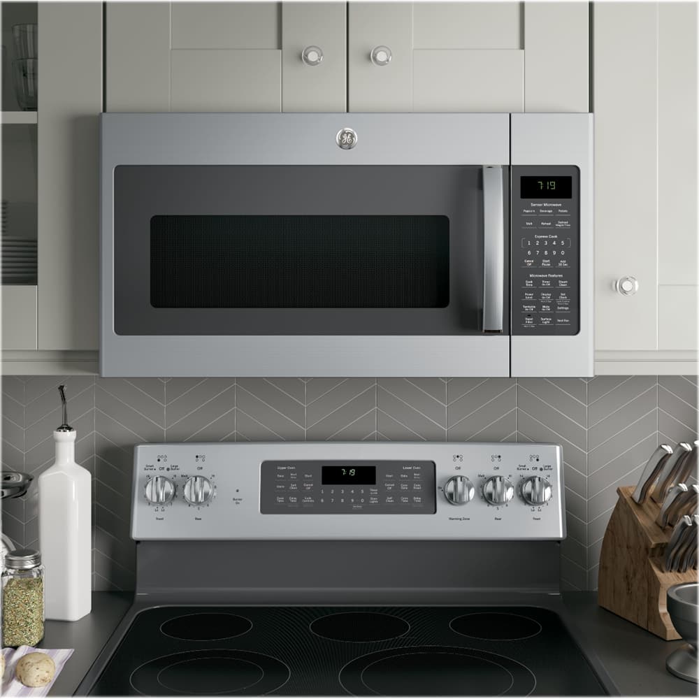GE – 1.9 Cu. Ft. Over-the-Range Microwave with Sensor Cooking and Steam Cleaning – Stainless Steel