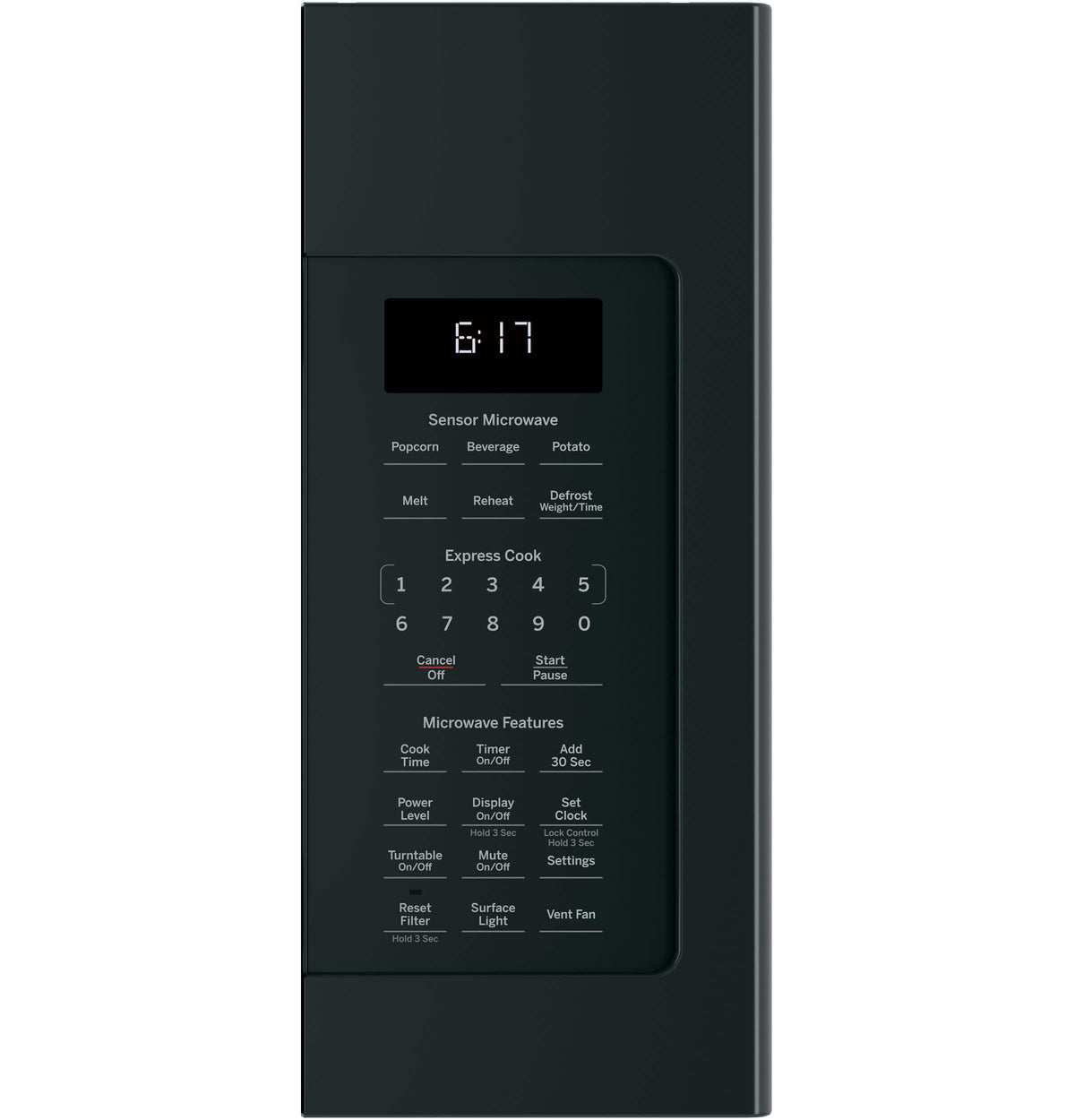 GE – 1.7 Cu. Ft. Over-the-Range Microwave with Sensor Cooking and Defrost – Black
