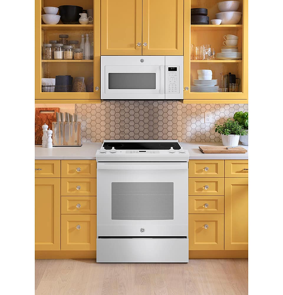 GE – 1.7 Cu. Ft. Over-the-Range Microwave with Sensor Cooking and Defrost – White