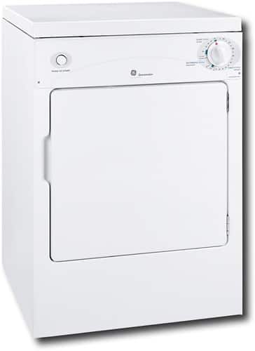 GE – 3.6 Cu. Ft. Stackable Electric Dryer with Portable – White