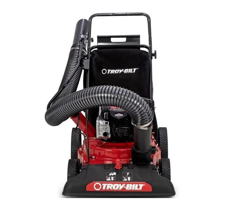 Troy-Bilt 24 in. Leaf Vacuum Head 1.5 in. Chipping Capacity Gas Powered Chipper Shredder Vacuum with High Rear Wheels