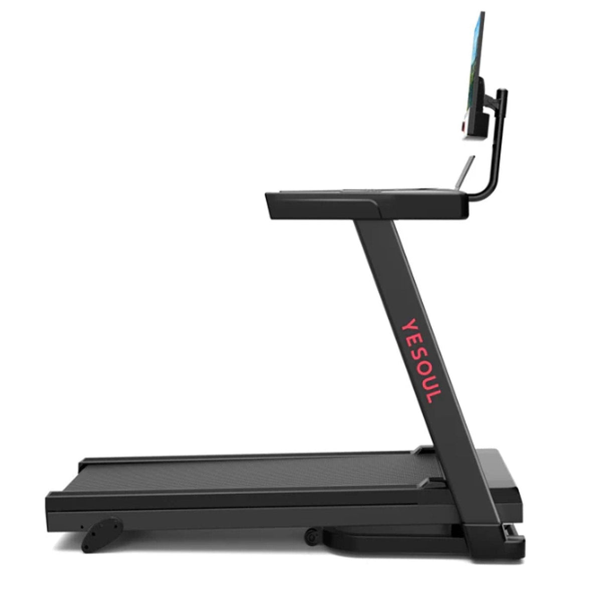 Yesoul T1M Plus Smart Folding Treadmill with 21.5 inch Touchscreen, Brushless Quiet Motor, 3-Level Incline, 9 Mph, App Sync & Space-Saving Design for
