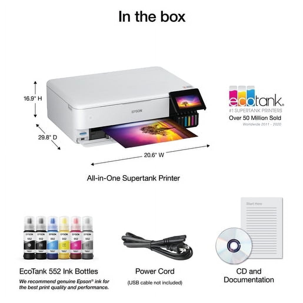 Epson EcoTank Photo ET-8550 All-in-One Wide-format Supertank Printer