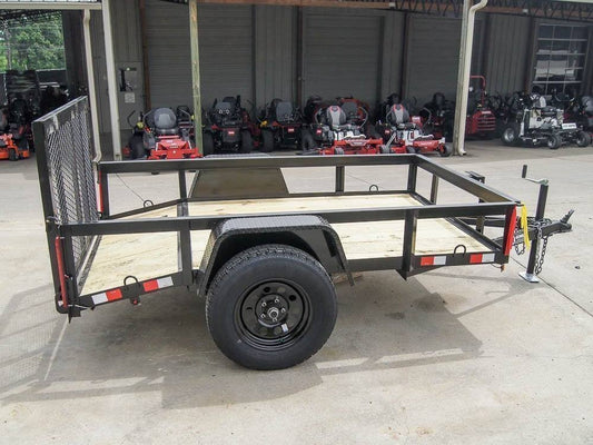 5×8 Powder Coated Dovetail Utility Trailer Single 3,500lb Axle - Prioka