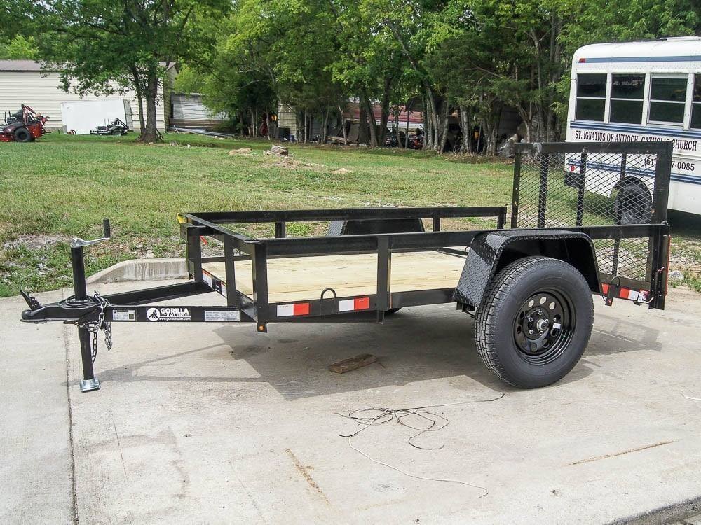 5×8 Powder Coated Dovetail Utility Trailer Single 3,500lb Axle - Prioka