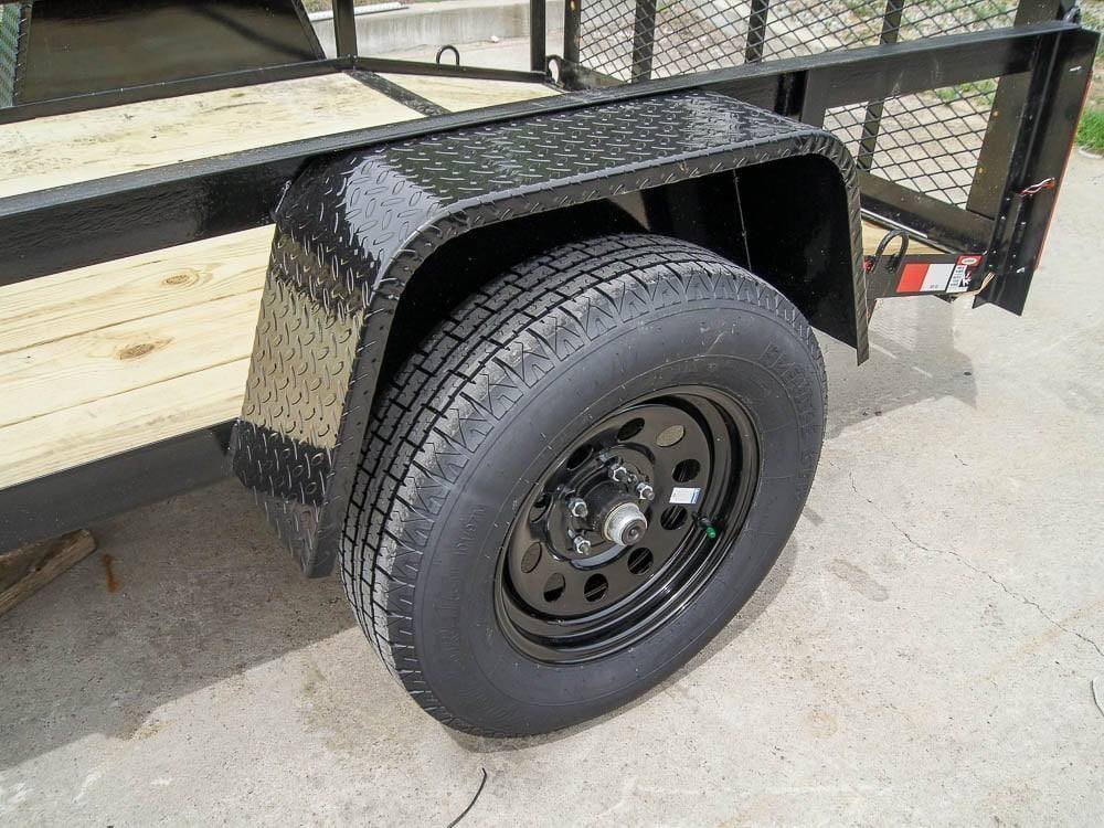 5×8 Powder Coated Dovetail Utility Trailer Single 3,500lb Axle - Prioka