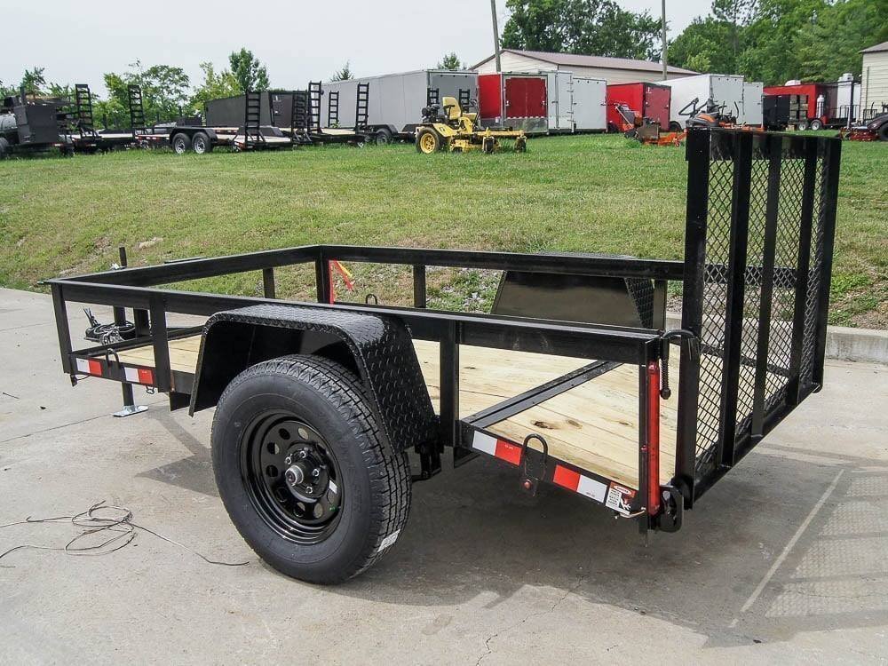 5×8 Powder Coated Dovetail Utility Trailer Single 3,500lb Axle - Prioka