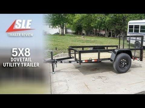 5×8 Powder Coated Dovetail Utility Trailer Single 3,500lb Axle - Prioka