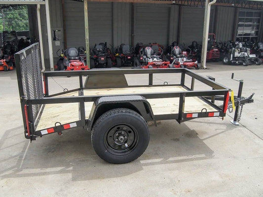 5×8 Powder Coated Dovetail Utility Trailer Single 3,500lb Axle - Prioka