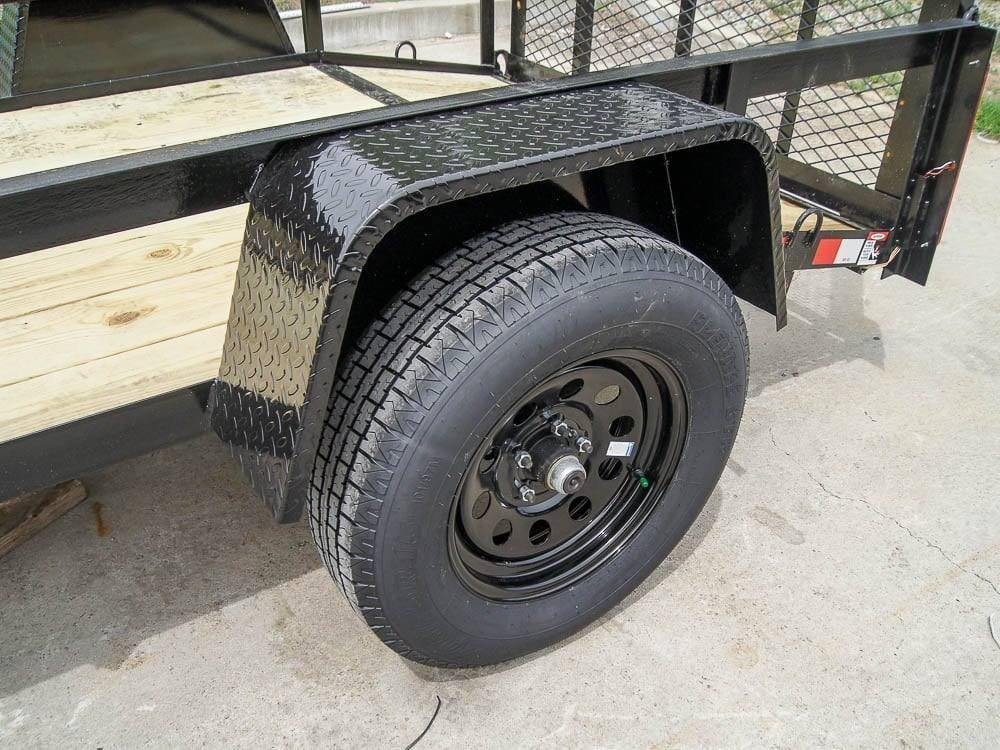5×8 Powder Coated Dovetail Utility Trailer Single 3,500lb Axle - Prioka