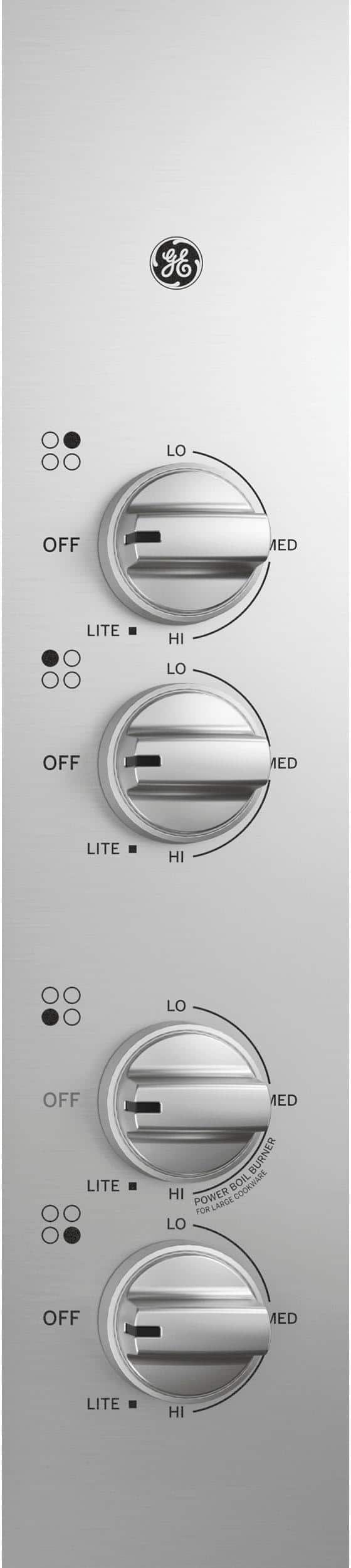 GE – 30 in. Wide 4 Burner Built-In Gas Cooktop with Dishwasher-Safe Grates – Stainless Steel