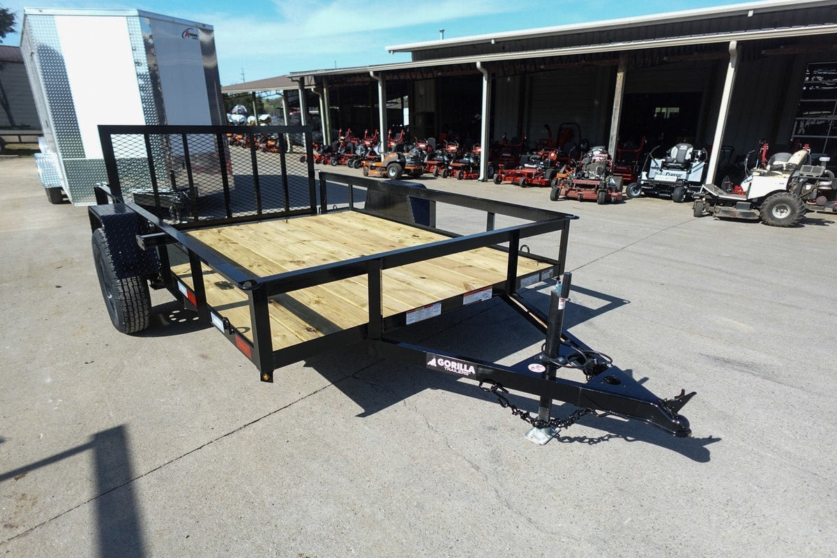 6′ 4″ x 10 Utility Trailer Dovetail Powder Coated With Gate 3,500lb Axle - Prioka