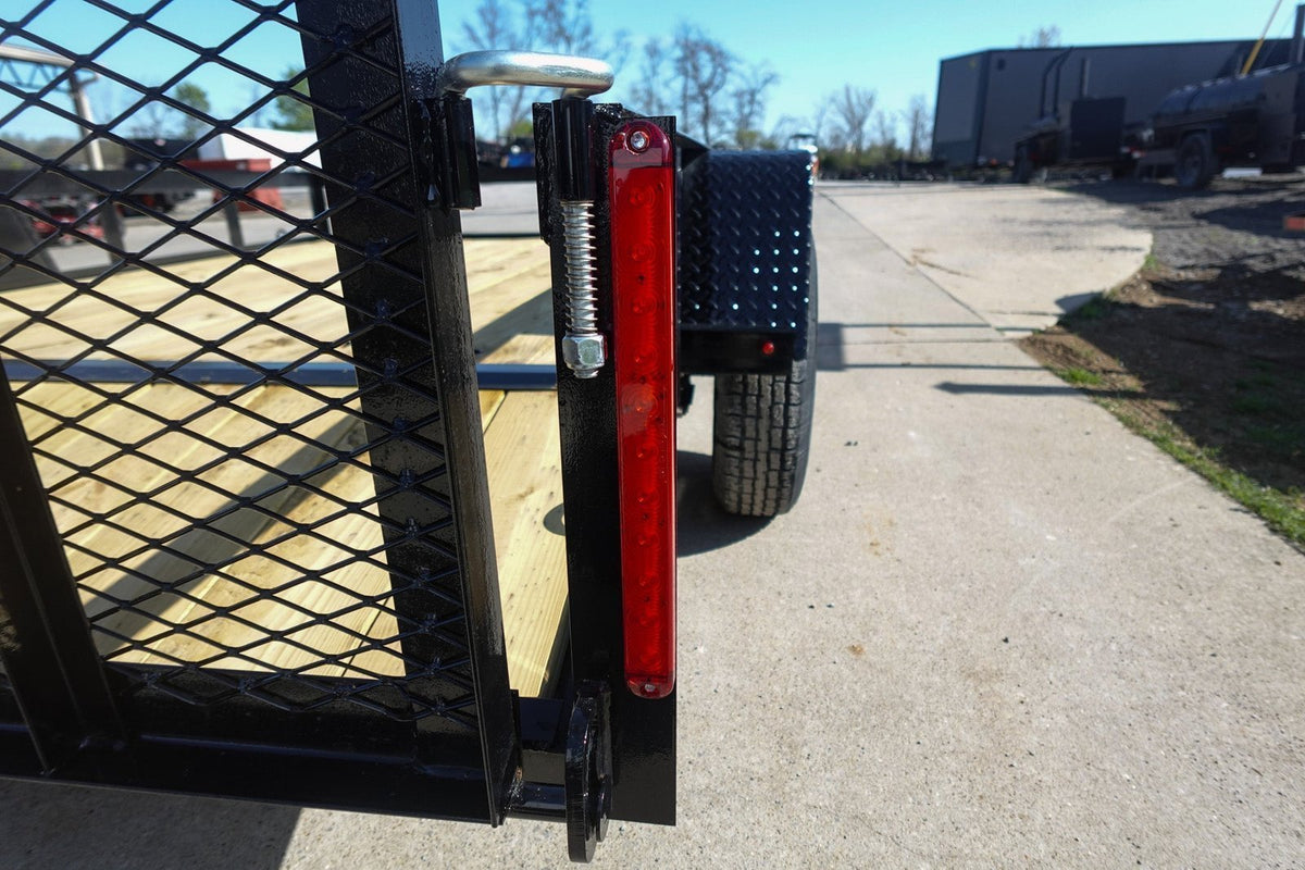 6′ 4″ x 10 Utility Trailer Dovetail Powder Coated With Gate 3,500lb Axle - Prioka