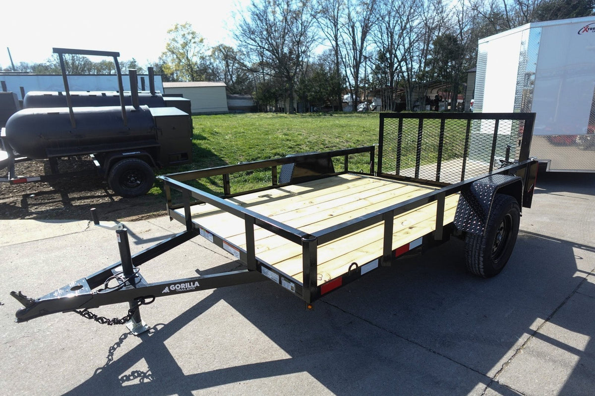 6′ 4″ x 10 Utility Trailer Dovetail Powder Coated With Gate 3,500lb Axle - Prioka