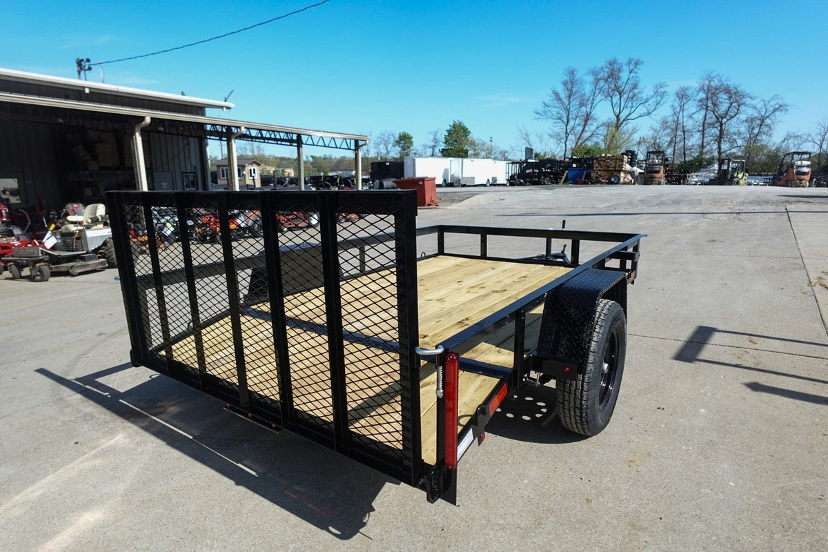 6′ 4″ x 10 Utility Trailer Dovetail Powder Coated With Gate 3,500lb Axle - Prioka
