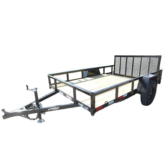 6′ 4″ x 10 Utility Trailer Dovetail Powder Coated With Gate 3,500lb Axle - Prioka