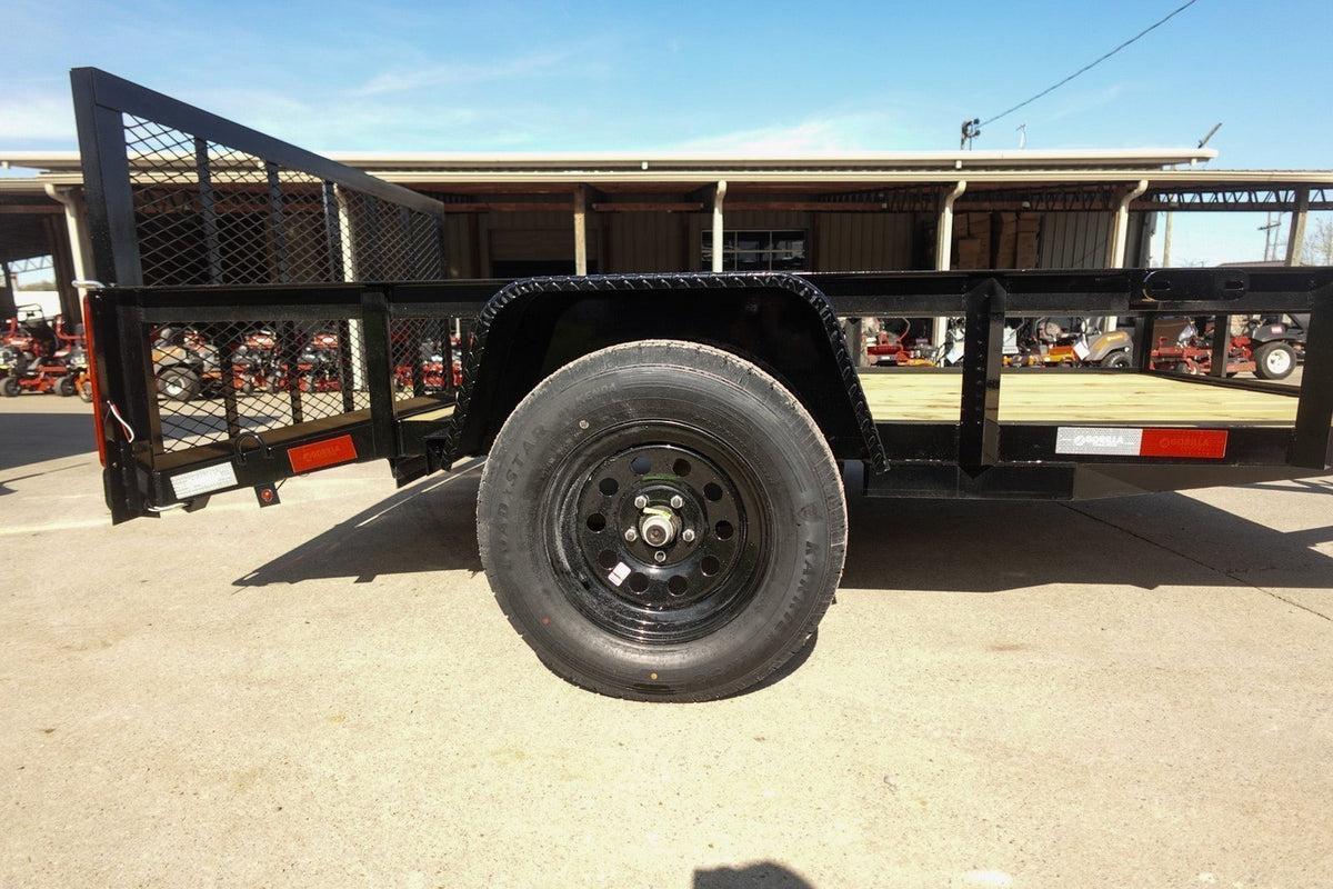 6′ 4″ x 10 Utility Trailer Dovetail Powder Coated With Gate 3,500lb Axle - Prioka