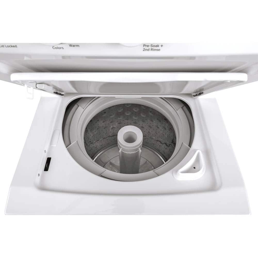 GE – 2.3 Cu. Ft. Top Load Washer and 4.4 Cu. Ft. Electric Dryer Laundry Center – White