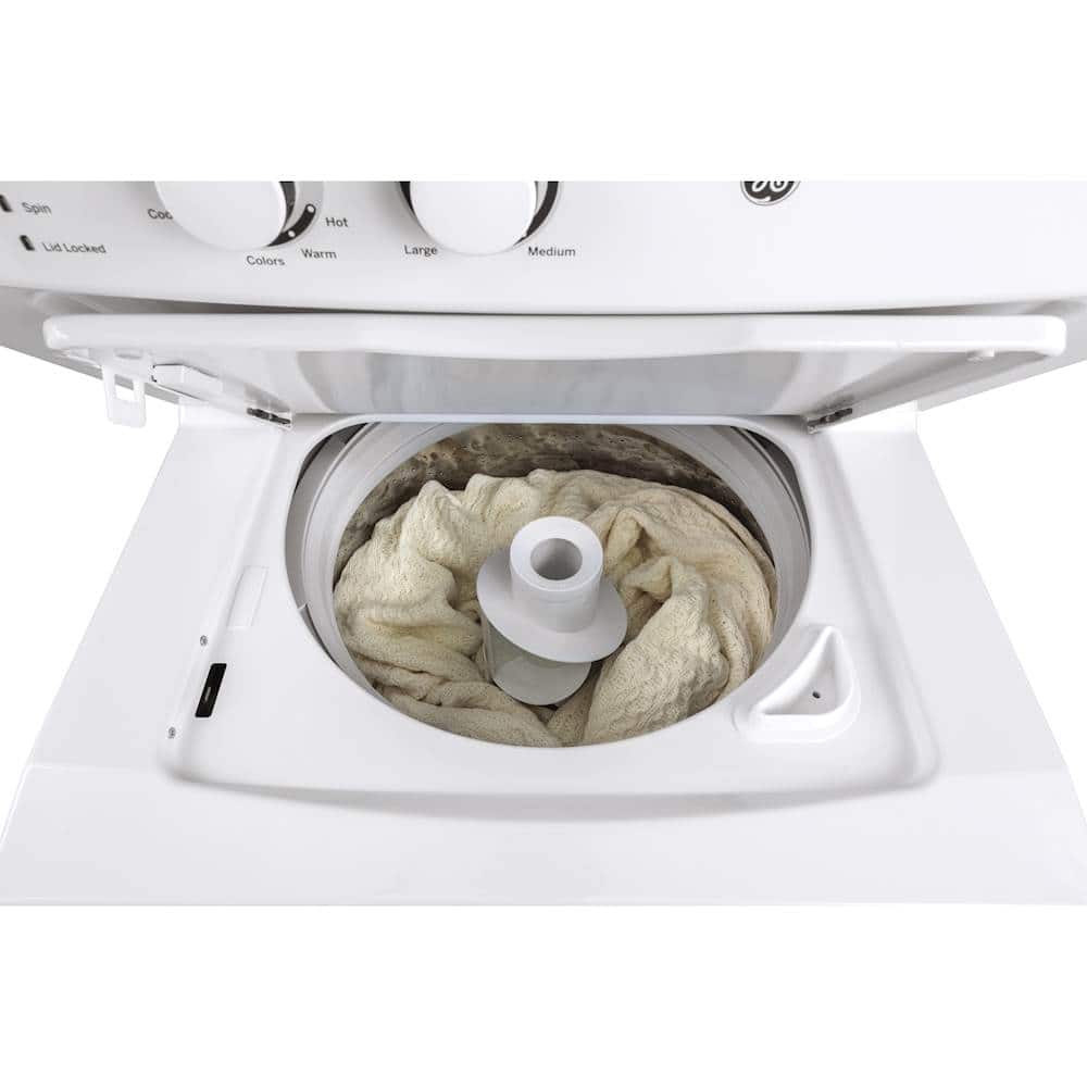 GE – 3.8 Cu. Ft. Top Load Washer and 5.9 Cu. Ft. Electric Dryer Laundry Center – White