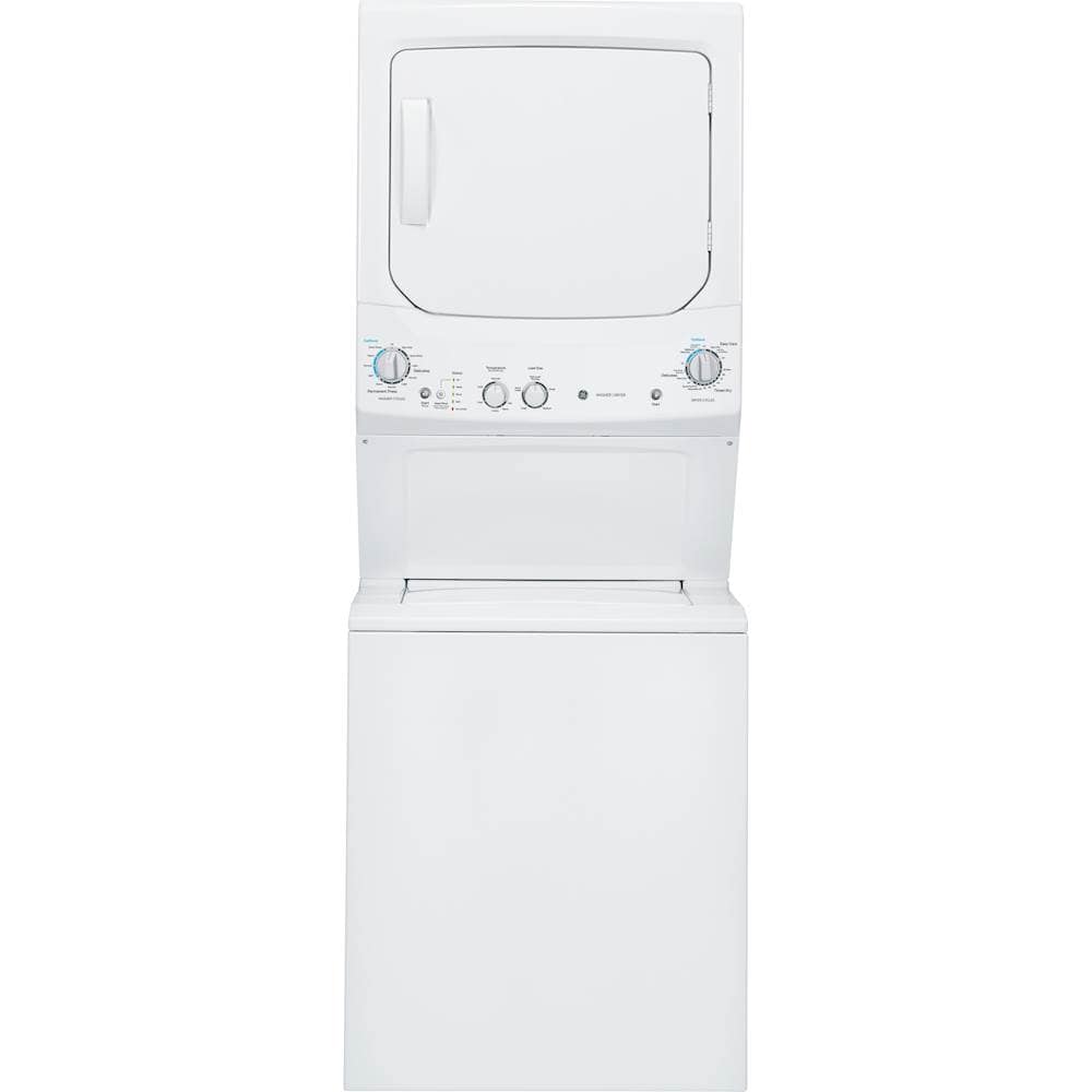 GE – 3.8 Cu. Ft. Top Load Washer and 5.9 Cu. Ft. Electric Dryer Laundry Center with Long Vent Drying – White