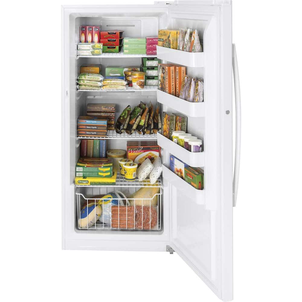 GE – 14.1 Cu. Ft. Frost-Free Upright Freezer – White