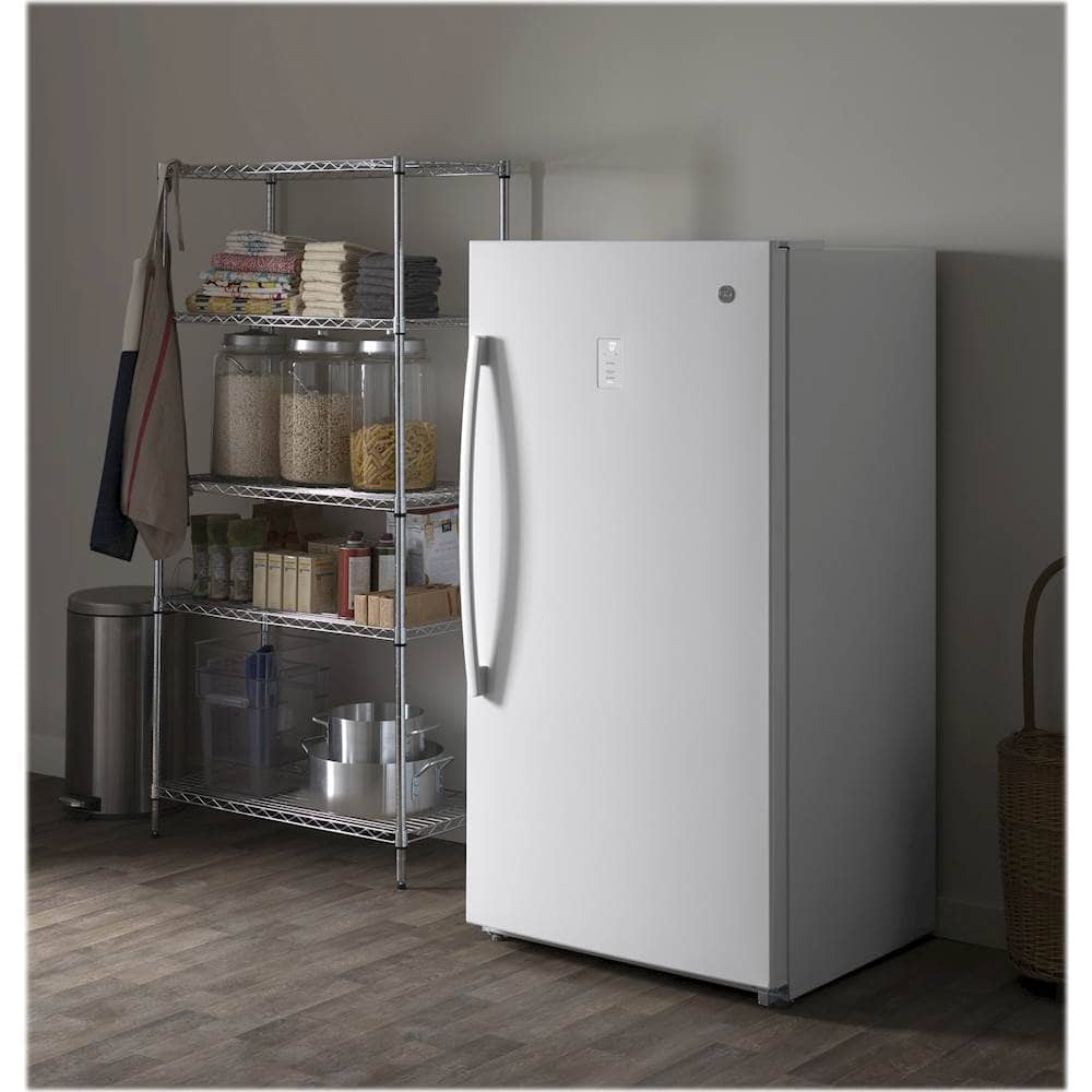 GE – 17.3 Cu. Ft. Frost-Free Upright Freezer – White